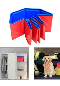 BASEN OGRODOWY SKŁADANY DLA PSA 80X30CM CZERWONY MAXPRO 4