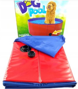 BASEN OGRODOWY SKŁADANY DLA PSA 80X30CM CZERWONY MAXPRO 8