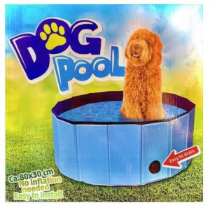 BASEN OGRODOWY SKŁADANY DLA PSA 80X30CM CZERWONY MAXPRO 9