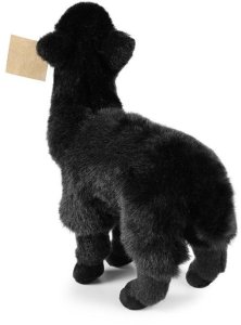 MASKOTKA PLUSZOWA MAŁA LAMA CZARNA REALISTYCZNA, ECO Pluszak Rappa, 23 cm 4