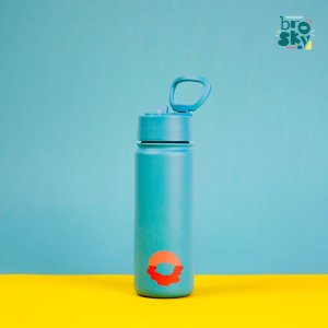 Coolpack Brosky O. Jasnoniebieski bidon na wodę ze słomką 550 ml 3