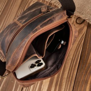 Saszetka męska skórzana na ramię czarna Paolo Peruzzi T-119-BL 3