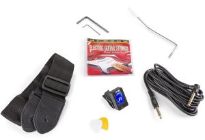 Zestaw: Gitara elektryczna GigKit Max niebieska + wzmacniacz akcesoria one size 8