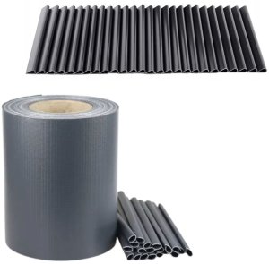 Taśma Ogrodzeniowa Ochrona UV 20 Klipsów Szara 450 g/m 19x35m LEAN 2
