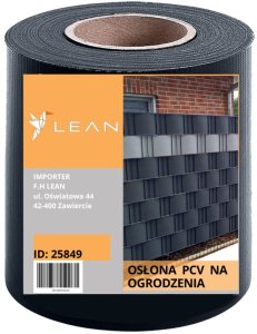 Taśma Ogrodzeniowa Ochrona UV 20 Klipsów Szara 450 g/m 19x35m LEAN 5