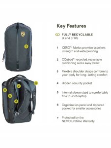 Plecak na laptopa Nemo Vantage 20 l Endless Promise - black 6