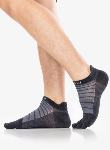 Skarpety merino Injinji Run Lightweight No-Show Wool - slate rozmiar: l 9