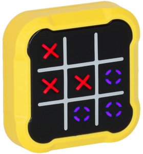 Kółko krzyżyk gra elektroniczna logiczna tic tac toe konsola przenośna żółta Kik Sp. z o. o. Sp. k. 2