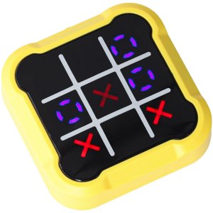 Kółko krzyżyk gra elektroniczna logiczna tic tac toe konsola przenośna żółta Kik Sp. z o. o. Sp. k. 5