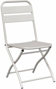 vidaXL Składane krzesła ogrodowe 2 szt. Beżowe 42 x 52 x 82 cm. Wykonane z lekkiej stali malowanej proszkowo. 4