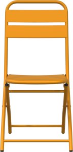 vidaXL Krzesła ogrodowe - składane, 2 sztuki, musztardowe, 42 x 52 x 82 cm, powlekana stal 2