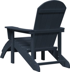 vidaXL vidaXL Granatowe krzesło Adirondack z podnóżkiem z HDPE 2