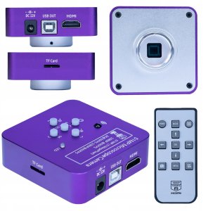 MIKROSKOP STEREOSKOPOWY KAMERA PUPPIS PINK 51MP UCHWYT OŚWIETLACZ LED 56X 12