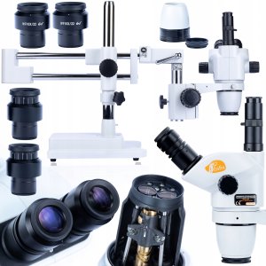 MIKROSKOP STEREOSKOPOWY KAMERA PUPPIS PINK 51MP UCHWYT OŚWIETLACZ LED 56X 2