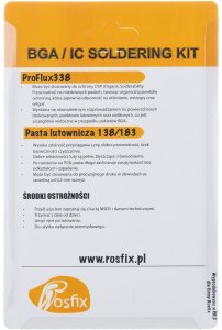 SET LUTOWNICZY ROSFIX TOPNIK PŁYNNA CYNA PASTA 138C 2X TŁOCZEK IGŁA FLUX 4