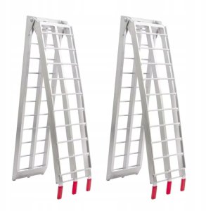 RAMPY RAMPA ZAŁADUNKOWA NAJAZDY SZYNY SKŁADANE ALUMINIOWE 680KG 195CM 28CM 6