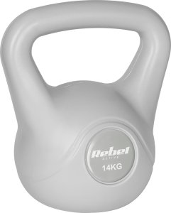 Kettlebell bitumiczny 14 kg szary REBEL ACTIVE 2