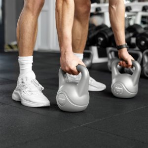 Kettlebell bitumiczny 14 kg szary REBEL ACTIVE 5