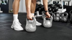 Kettlebell bitumiczny 16 kg szary REBEL ACTIVE 6