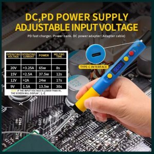 LUTOWNICA ELEKTRONICZNA PRECYZYJNA 65W LCD USB-C REGULACJA 500C PD TYP T65 6