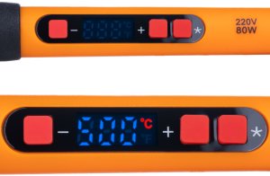 LUTOWNICA PRECYZYJNA 80W WYŚWIETLACZEM 180-500C 12W1 CYNA GROTY PODSTAWKA 6