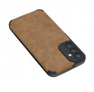 Etui do Samsung M15 5G silikonowe SKÓRZANE VINTAGE CASE + Szkło na ekran 9H 3