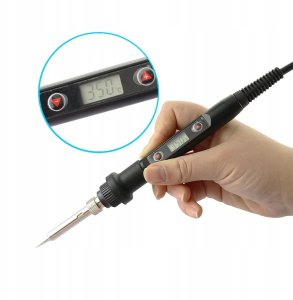 Rosfix Lutownica precyzyjna z wyświetlaczem Rosfix Orange Corso 80W Seria Electric S+ Trzecia ręka z łupą - uchwyt montażowy do lutowania+ Plastikowa walizka 3