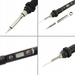 Rosfix Lutownica precyzyjna z wyświetlaczem Rosfix Orange Corso 80W Seria Electric S+ Trzecia ręka z łupą - uchwyt montażowy do lutowania+ Plastikowa walizka 5