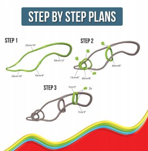 Patyczki konstrukcyjne miękkie tyranozaur 64el 3