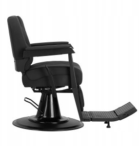 Activeshop Gabbiano Fotel barberski Bruno czarny z czarną ramą 4