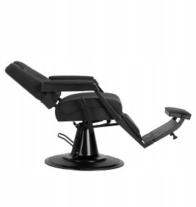 Activeshop Gabbiano Fotel barberski Bruno czarny z czarną ramą 5