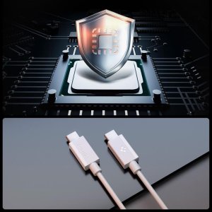 Spigen BIAŁY KABEL SPIGEN USB C 2M SZYBKIE ŁADOWANIE, Odporny, Wytrzymały, PD 60W 5
