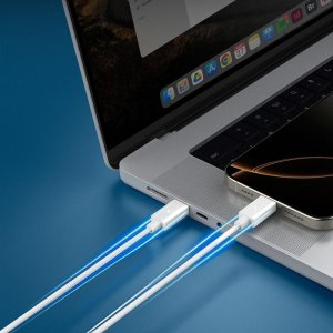 Spigen BIAŁY KABEL SPIGEN USB C 2M SZYBKIE ŁADOWANIE, Odporny, Wytrzymały, PD 60W 7