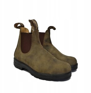 Blundstone Elastic Sided Boot Lined 585-RUSTIC Brązowe 48 3