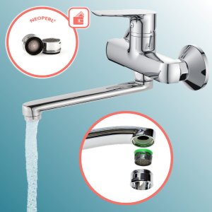 SOTBE INARI Bateria kuchenna ścienna . Ruchoma wylewka 35 cm 14