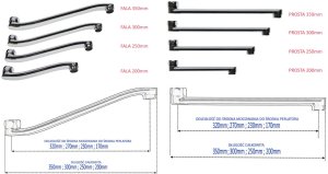 SOTBE INARI Bateria kuchenna ścienna . Ruchoma wylewka 35 cm 5
