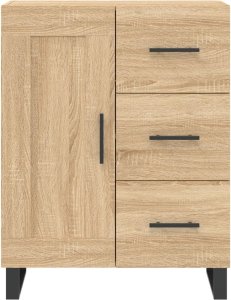 vidaXL Szafka, dąb sonoma, 69,5x34x90 cm, materiał drewnopochodny 5