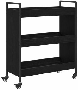 vidaXL Wózek Kuchenny Czarny dąb 70 x 30 x 82 cm 2