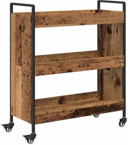 vidaXL Wózek Kuchenny Stare drewno 70 x 30 x 82 cm 2