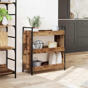 vidaXL Wózek Kuchenny Stare drewno 70 x 30 x 82 cm 4