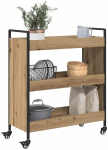 vidaXL Wózek Kuchenny dąb artisan 70 x 30 x 82 cm 3