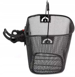 METALOWY DUŻY KOSZ KOSZYK ROWEROWY NA KIEROWNICĘ NA CLICK UCHWYT 2