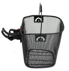 METALOWY DUŻY KOSZ KOSZYK ROWEROWY NA KIEROWNICĘ NA CLICK UCHWYT 5