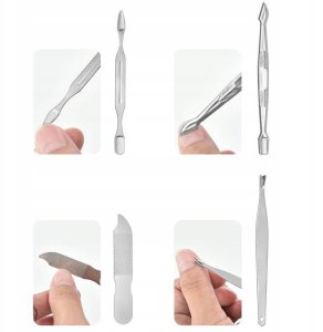 ZESTAW DO MANICURE PEDICURE DO PAZNOKCI 20EL PRZYBORNIK NOŻYCZKI CĄŻKI ETUI 9