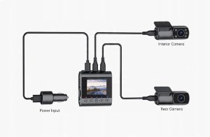 Wideorejestrator SJCAM M60S Kamera samochodowa 4K kamera Przód+Tył+Wnętrze 15