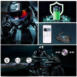 Interkom motocyklowy EJEAS Q8 Mesh 3.0 Wydajna komunikacja 6 osób 1000m230h 2