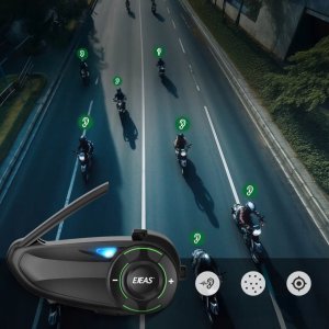 Interkom motocyklowy EJEAS Q8 Mesh 3.0 Wydajna komunikacja 6 osób 1000m230h 6