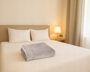 Koc dwustronny 150x200cm jasnoszary Ruhhy 26293 2