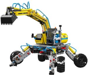 Klocki Konstrukcyjne Koparka Terenowa Ruchoma 1392 el. LEAN Toys 2