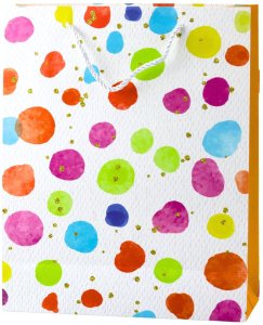 Lean Torba prezentowa - Kropki Akwarelowe Pastelowe  32 × 26 × 10 cm 2